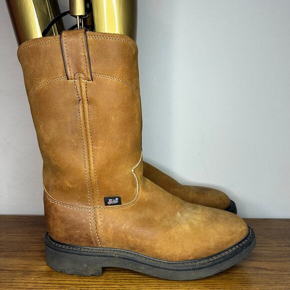 Justin Carpenter Brown 10” Pull-on Work Boots main image 5